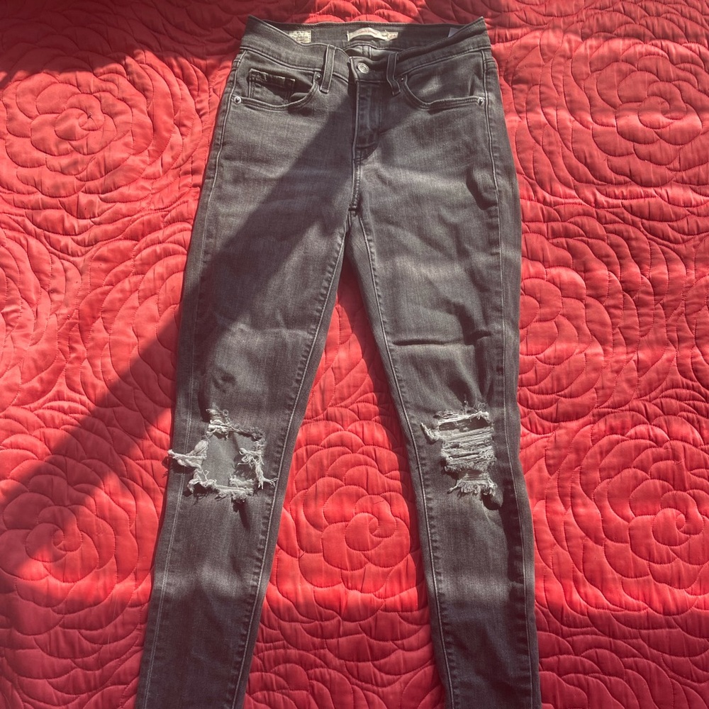 Levi Curvy Skinny Ripped Jeans